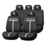 Set Huse Scaune Universale HLX1 Compatibile cu Peugeot &ndash; Negru/Gri