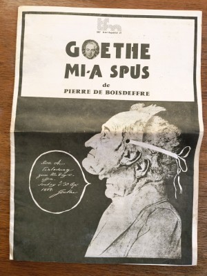 Pliant, program Teatrul Mic - Goethe mi-a spus / CD1P foto