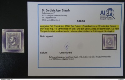 Romania Esseuri , Carol cu barba , Expertizat , NG/(*) (1) foto