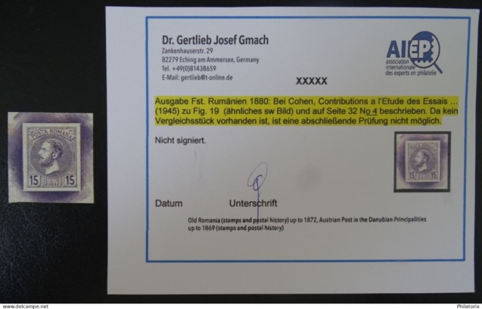 Romania Esseuri , Carol cu barba , Expertizat , NG/(*) (1)
