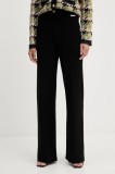 Silvian Heach pantaloni SCHOOFS culoarea negru, lat, high waist, GPA25290PA