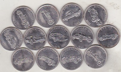 bnk jt Automobile - lot 13 jetoane diferite Shell foto