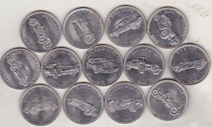 bnk jt Automobile - lot 13 jetoane diferite Shell