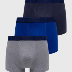 Under Armour boxeri 3-pack barbati, culoarea albastru marin