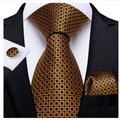 Set cravata + batista + butoni - matase - model 127