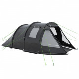 Cort camping, 3-4 persoane, impermeabil, cu vestibul, negru, 475x264x172 cm GartenVIP DiyLine, ART
