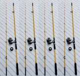 SET 4 Lansete PROFL DUAL FORCE tip Feeder 3m + 4 Mulinete SAIMINO X4000, Lansete Feeder si Piker, Baracuda