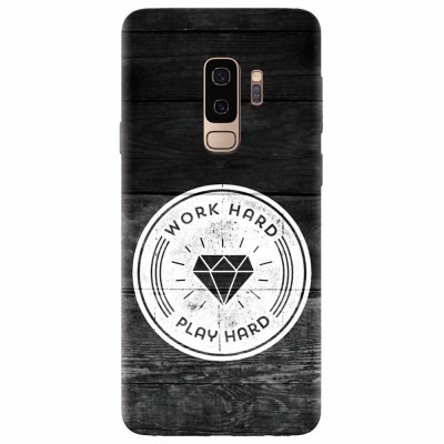 Husa silicon pentru Samsung S9 Plus, Work Hard Play Hard foto