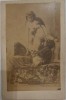 Foto CDV veche, sf sec XIX, scenă erotică, erotism de salon, jocuri senzuale