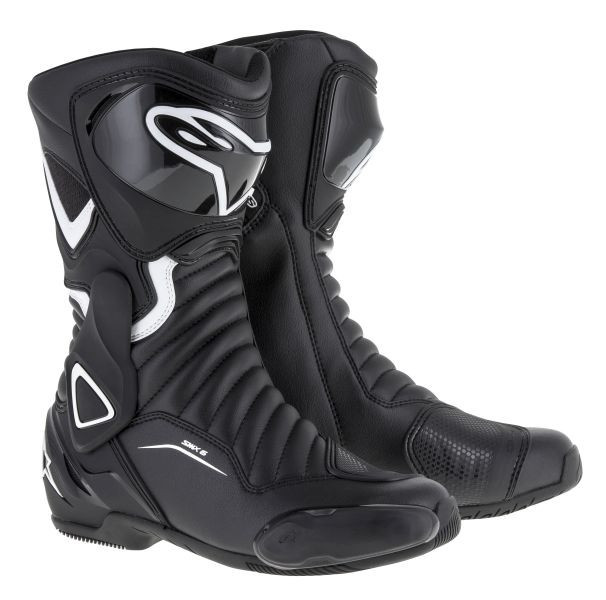 Cizme moto dame Alpinestars SMX-6 V2, negru/alb, marime 38