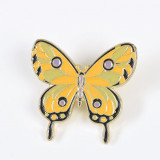 Brosa martisor fluture galben cu mov