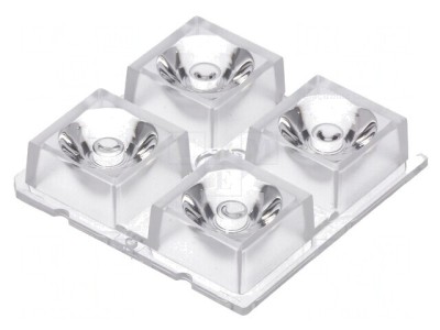 Lentilă LED Pătrată Transparentă 10mm 11-18&amp;deg; foto