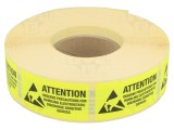 Eticheta autoadeziva ESD 25x45mm antistatica, 1000 buc, protectie componente electronice, EUROSTAT GROUP
