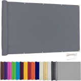 Cumpara ieftin Paravan Balcon Impermeabil V&acirc;nt Ploaie UV Solvision, 277g/m&sup2;, Poliester, Montare Ușoară, Balustradă, Gard, Terasa