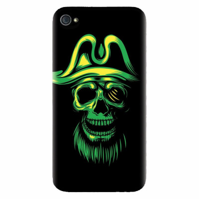 Husa silicon pentru Apple Iphone 4 / 4S, Pirate Skull foto