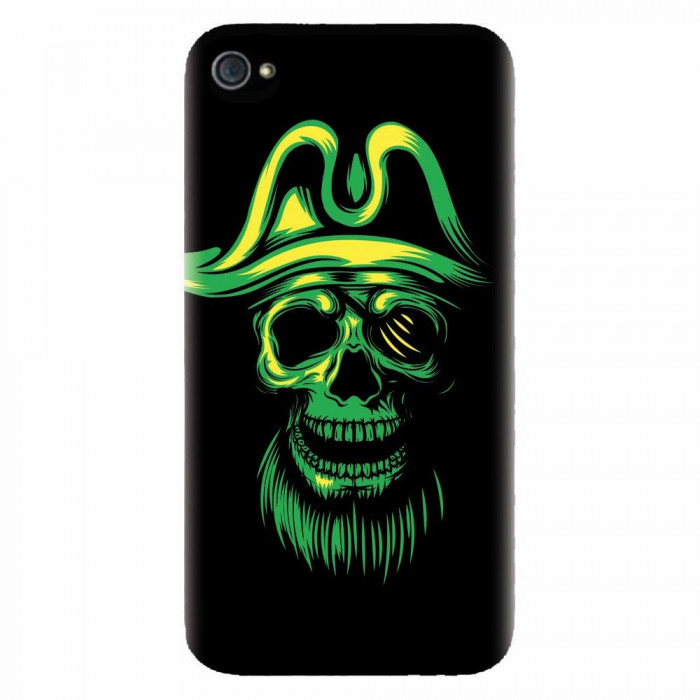 Husa silicon pentru Apple Iphone 4 / 4S, Pirate Skull