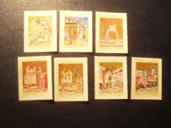 Serie Ungaria 1971 - Arta - Miniaturi , 7 valori