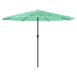 Cumpara ieftin Umbrela soare de gradina cu stalp din otel verde 324x324x247 cm