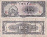 Bancnota China 100 Yuan 1944 (P-260) - Numismatica Asia
