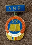 Insigna - Aniversare 20 de Ani - ASOCIATIA NEVAZATORILOR din ROMANIA (1955-1975)
