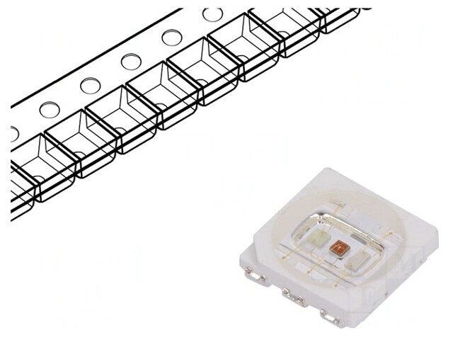 LED RGB SMD 5050 PLCC6 5x5mm 120&deg; 150mA