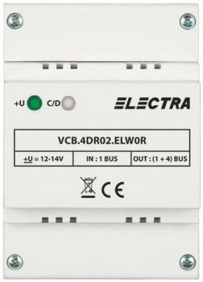 Doza derivatie video 4 iesiri REZIDENTIAL - ELECTRA VCB.4DR02.ELW0R SafetyGuard Surveillance foto