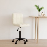 Scaun de birou pivotant, crem, catifea