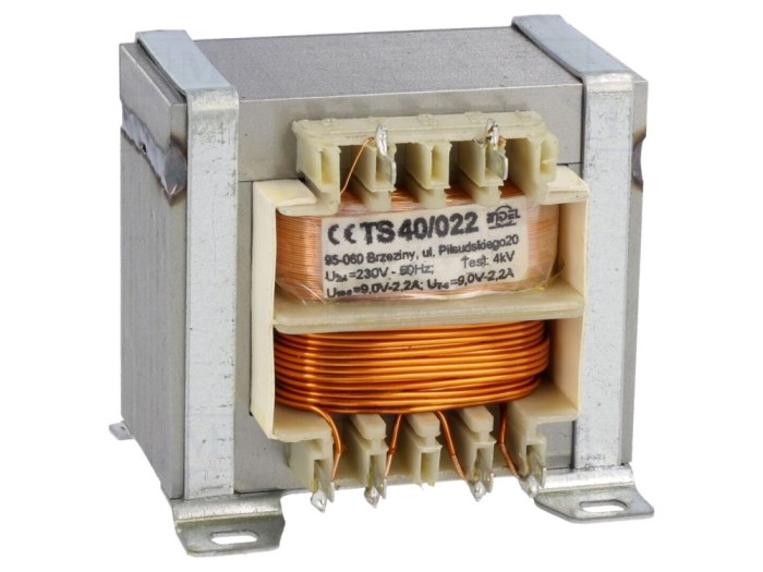 Transformator 40VA 230VAC 9V 2,2A IP00