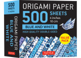 Origami Paper 500 Sheets Blue and White 4&quot;&quot; (10 CM): Tuttle Origami Paper: High-Quality Double-Sided Origami Sheets Printed with 12 Different Designs