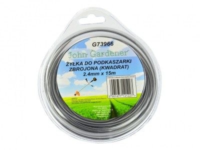 Coarda taiere pentru masini de tuns iarba, patrata, din plastic otelit, 2.4mm x 15m foto
