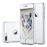 Cumpara ieftin Husa telefon Iphone 8 Plus ofera protectie 360&deg; Ultrasubtire + Folie Sticla Silver