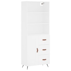 Dulap inalt, alb, 69,5x34x180 cm, lemn compozit
