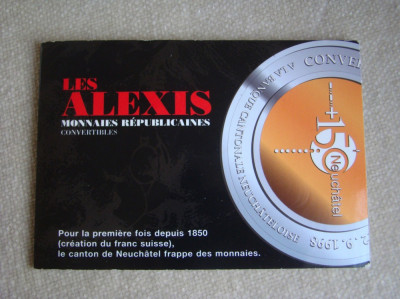 10 Francs 1998 Elvetia Neuchatel - UNC in Pliant foto
