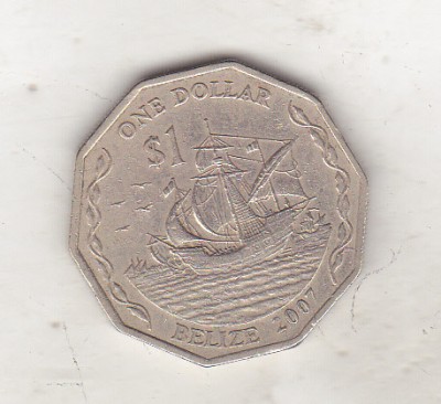 bnk mnd Belize 1 Dollar 2007 foto