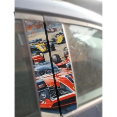 Sticker Auto Car Rider 3 pentru Stalpi Usi , Design Dinamic si Sportiv