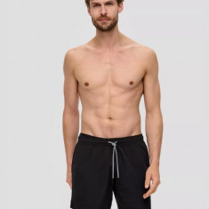 Pantaloni scurti barbati pentru inot cu croiala Regular fit, Negru, XL