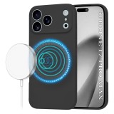 Husa silicon iPhone 17 Pro Max Asteroid GSM SoftFlex MagSafe, negru
