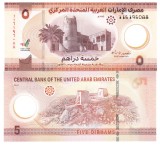 Emiratele Arabe Unite 5 Dirhams 2024 P-36 Polimer UNC