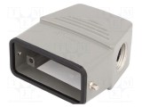 Carcasă metalică MOLEX HDC 10A pentru cablu cu clichet, gri