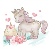 Cumpara ieftin Sticker decorativ Unicorn, Roz, 70 cm, 1237-2ST, Oem