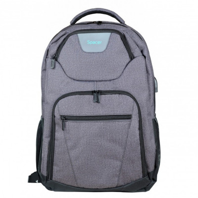 Rucsac laptop Spacer Smart, pana la 15.6 Inch, Gri foto