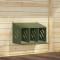 vidaXL Cutie de pui cu 3 compartimente metal verde măsline 864345