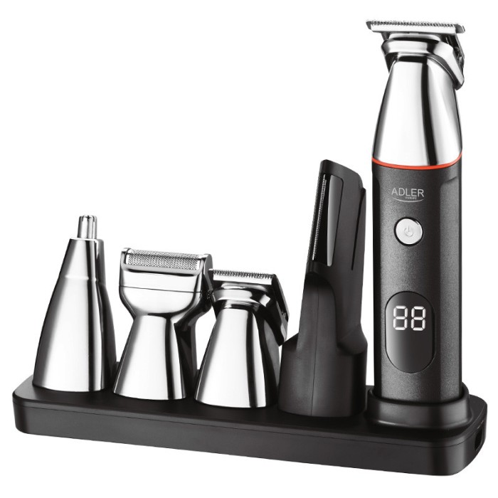Set 5 in 1 Trimmer cu Afisaj LED Adler&ndash; Ingrijirea completa a barbatului modern