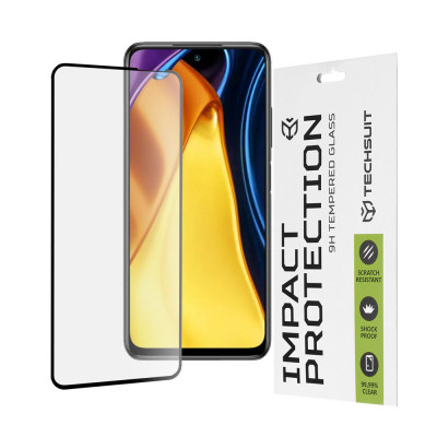 Folie pentru Xiaomi Redmi Note 10 5G / Poco M3 Pro 5G - Techsuit 111D Full Cover / Full Glue Glass - Black foto