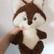 Jucarie veche romaneasca de plush, vulpe, vulpita, anii 70-80, 43cm