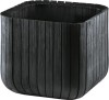 CURVER. Ghiveci imitatie lemn antracit CUBE PLANTER M