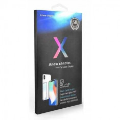 Folie protectie display sticla 5D Full Glue Apple iPhone X / XS Neagra foto