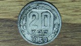 Rusia / URSS -moneda de colectie - 20 Kopecks / Kopeks / Copeici 1939- an rar !, Europa