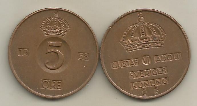 SUEDIA 5 ORE 1958 [1] KM 822 , XF+ , livrare in cartonas