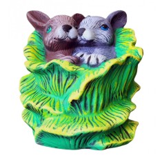 Statueta decorativa, Iepuri, Multicolor, 31 cm, DVSGV025